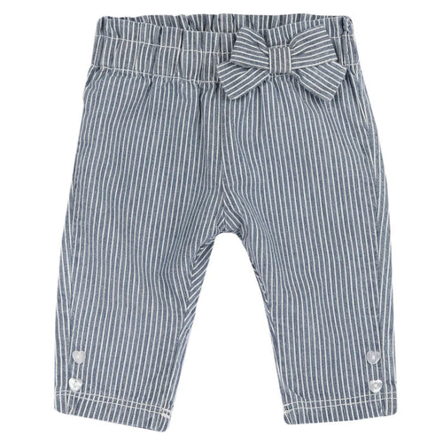 Girls Medium Blue Striped Trouser