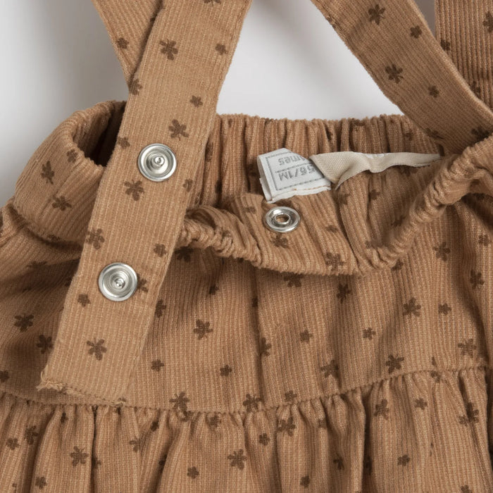 Girls Medium Brown Printed Skirt