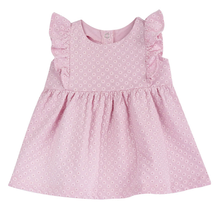 Girls Medium Pink Embroidered Dress
