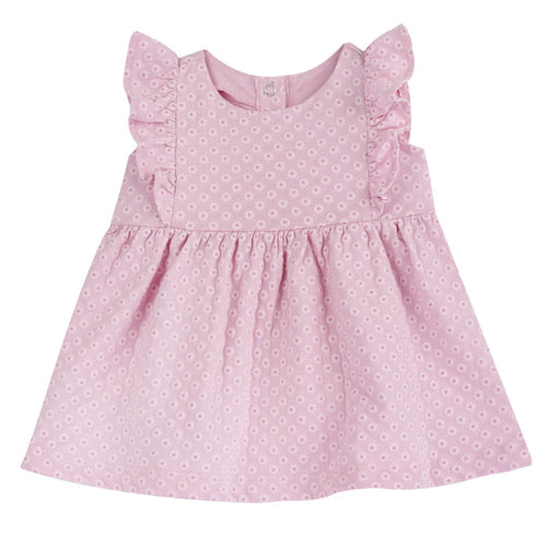 Girls Medium Pink Embroidered Dress