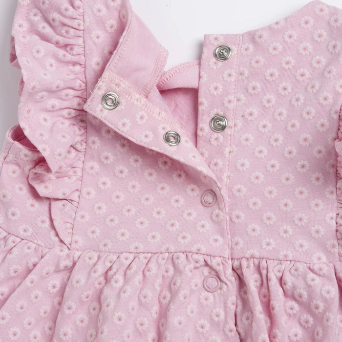 Girls Medium Pink Embroidered Dress