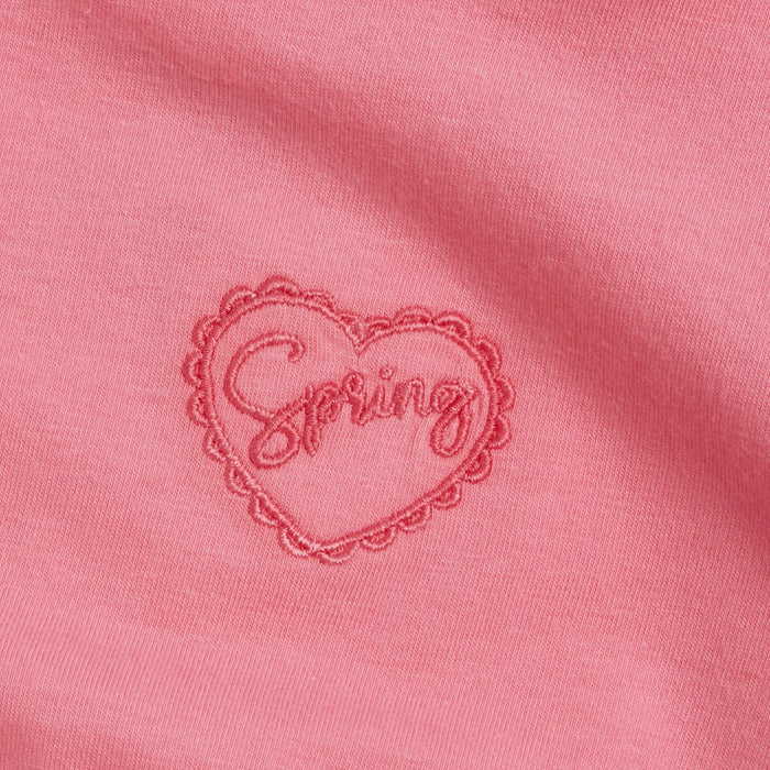 Girls Medium Pink Embroidered Top