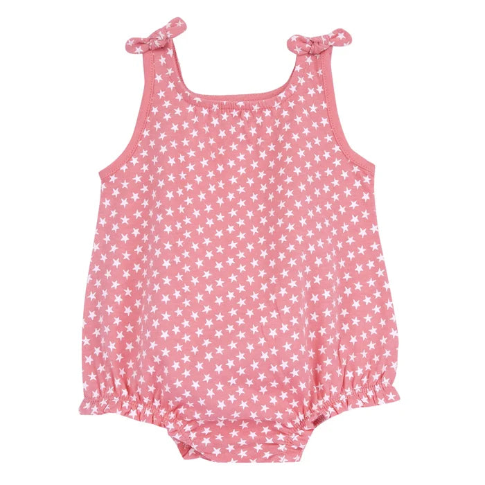 Girls Medium Pink Printed Romper