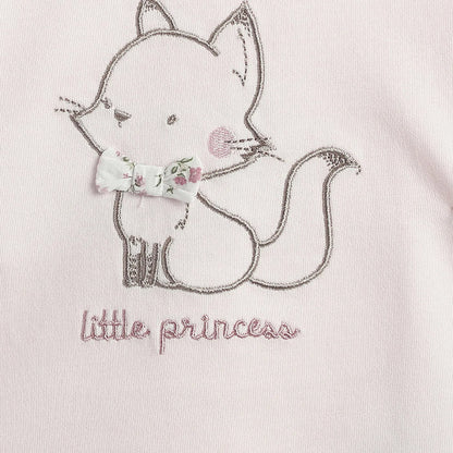 Girls Pink Embellished Smock with Leggings