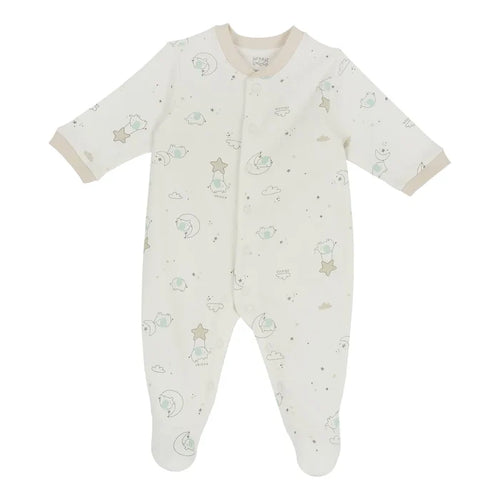 Girls Printed Cotton Front Opening Babysuit