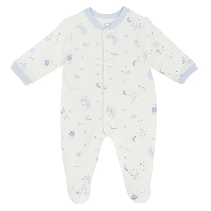 Girls Printed Cotton Front Opening Babysuit