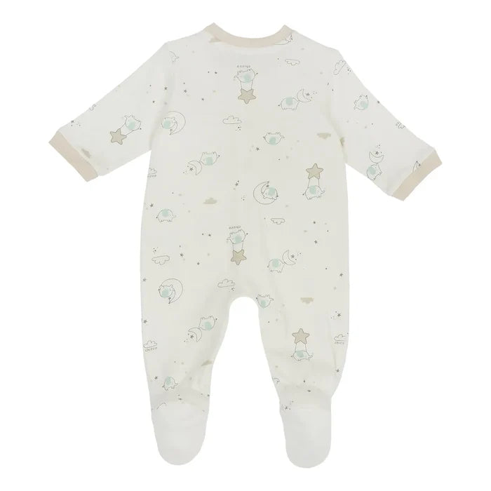 Girls Printed Cotton Front Opening Babysuit