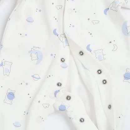 Girls Printed Cotton Front Opening Babysuit
