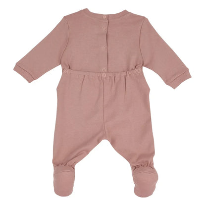 Girls Printed Interlock Nappy Opening Babysuit