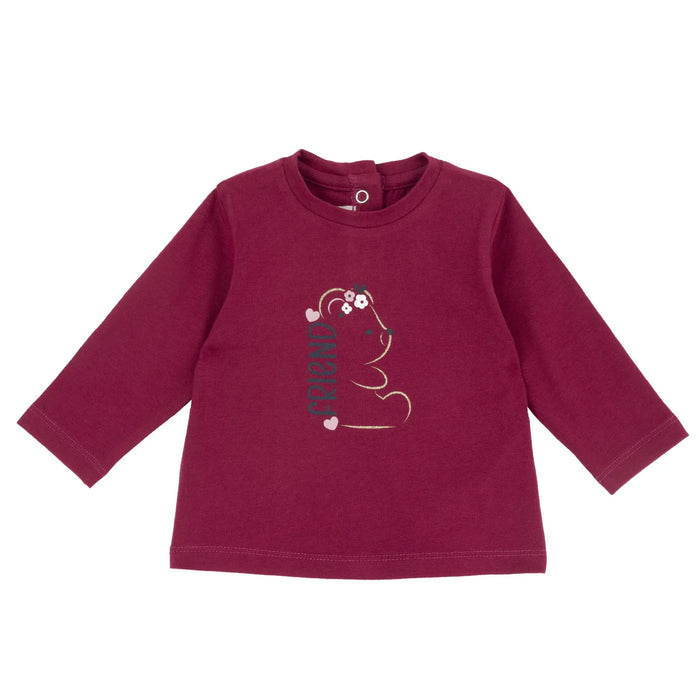 Girls Printed Long Sleeve Knitted T-shirt