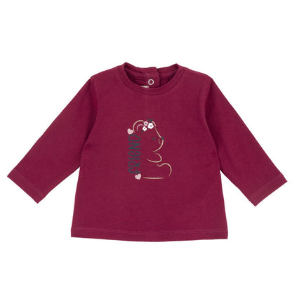 Girls Printed Long Sleeve Knitted T-shirt