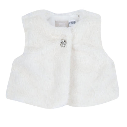 Girls Solid Woven Waistcoat