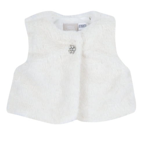 Girls Solid Woven Waistcoat