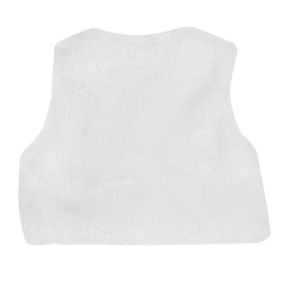 Girls Solid Woven Waistcoat