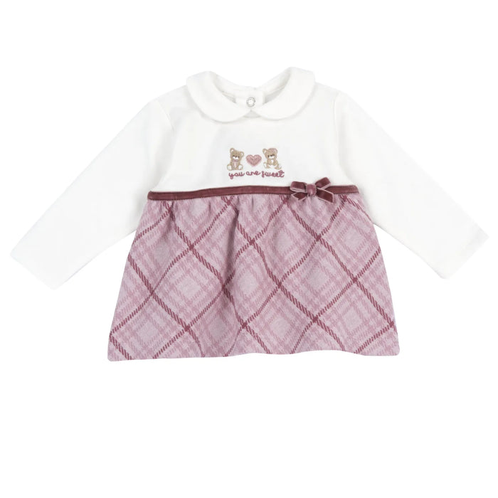 Girls White & Pink Embroidered Sweatshirt with Leggings