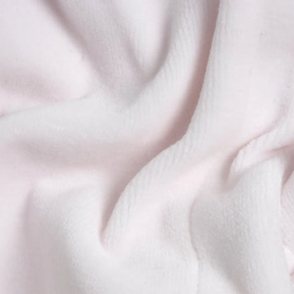 Girls White & Pink Peter Pan Collar Front Opening Babysuit