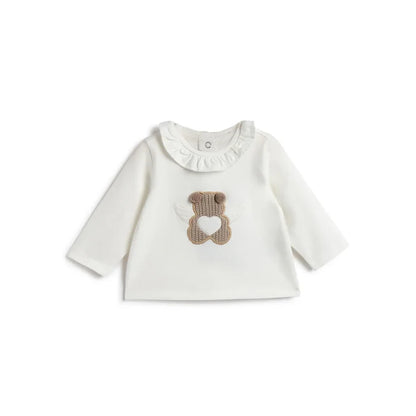 Girls White Printed T-shirt