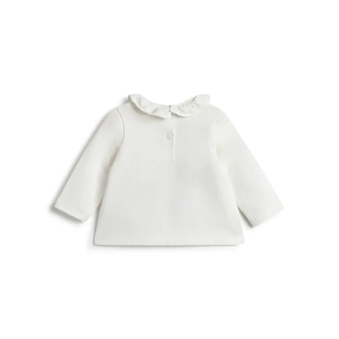 Girls White Printed T-shirt