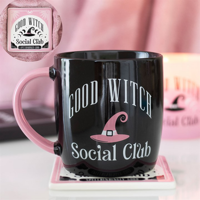 Good Witch Social Club Mug and Coaster Set 🇬🇧
