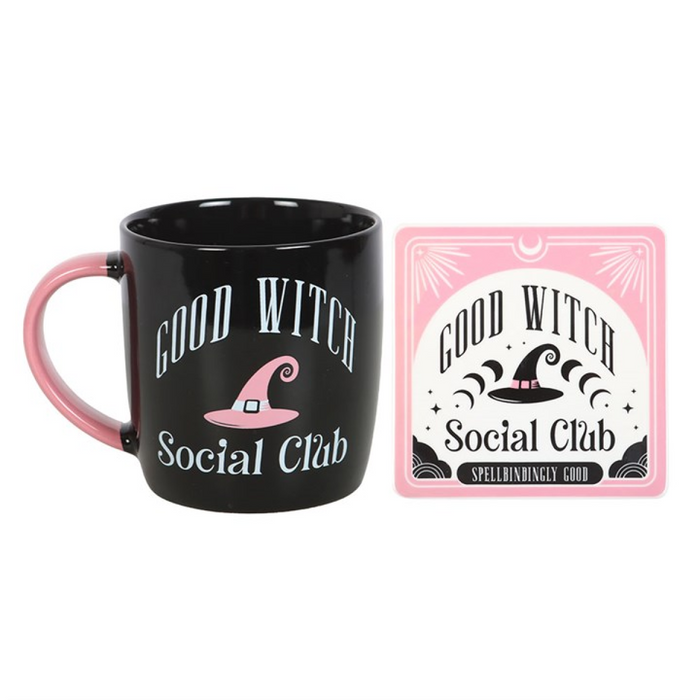 Good Witch Social Club Mug and Coaster Set 🇬🇧
