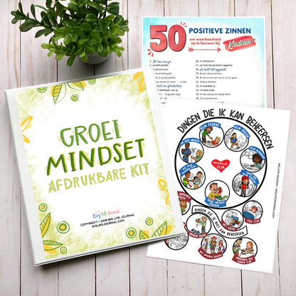 Groei Mentaliteit Printen Kit PDF (leeftijd 5-11)