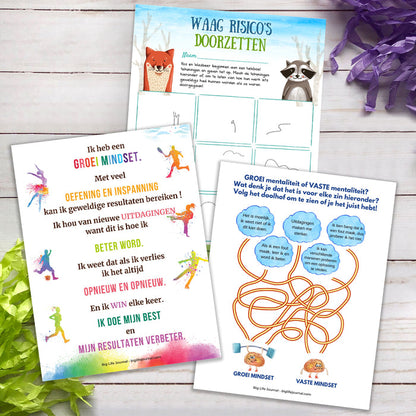 Groei Mentaliteit Printen Kit PDF (leeftijd 5-11)