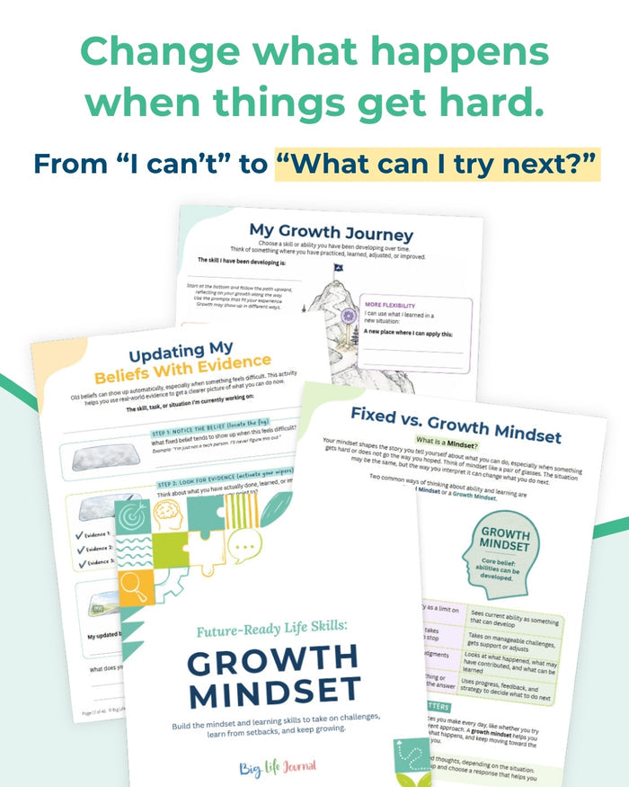 Growth Mindset Kit for Teens & Adults PDF (Ages 12-99)