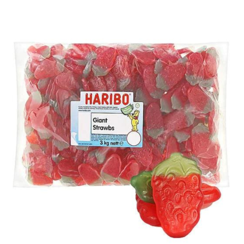 Haribo Giant Strawberries 3kg 🇬🇧