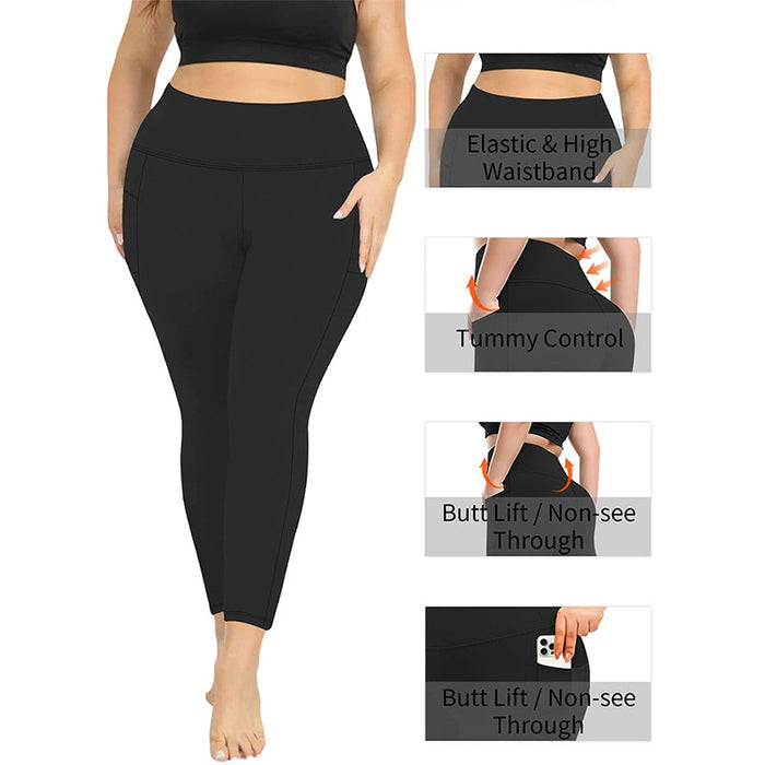 High-Waisted Plus-Size Yoga Leggings For Women Butt-Lifting And Body-Hugging Fitness 🇨🇳
