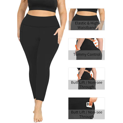 High-Waisted Plus-Size Yoga Leggings For Women Butt-Lifting And Body-Hugging Fitness 🇨🇳