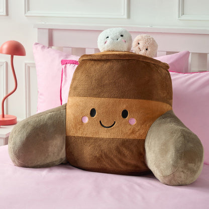 Hugo The Hot Chocolate Cuddle Cushion - Brown 🇬🇧