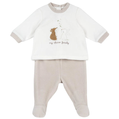 Infants Bronze Embroidered Smock with Legging