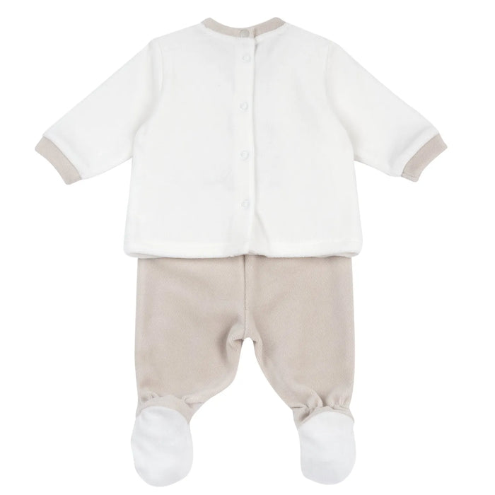 Infants Bronze Embroidered Smock with Legging
