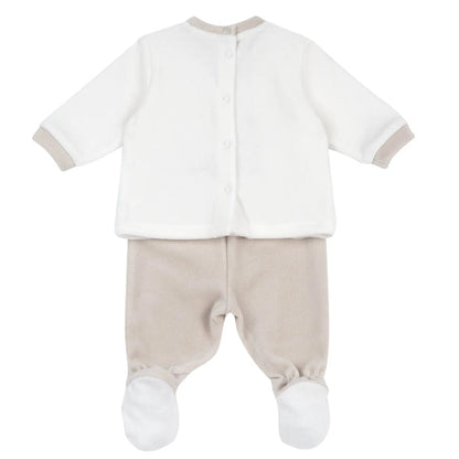 Infants Bronze Embroidered Smock with Legging
