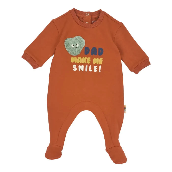 Infants Printed Fleece Leg Opening Babysuit