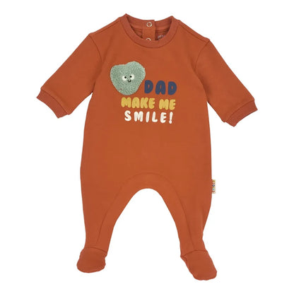 Infants Printed Fleece Leg Opening Babysuit