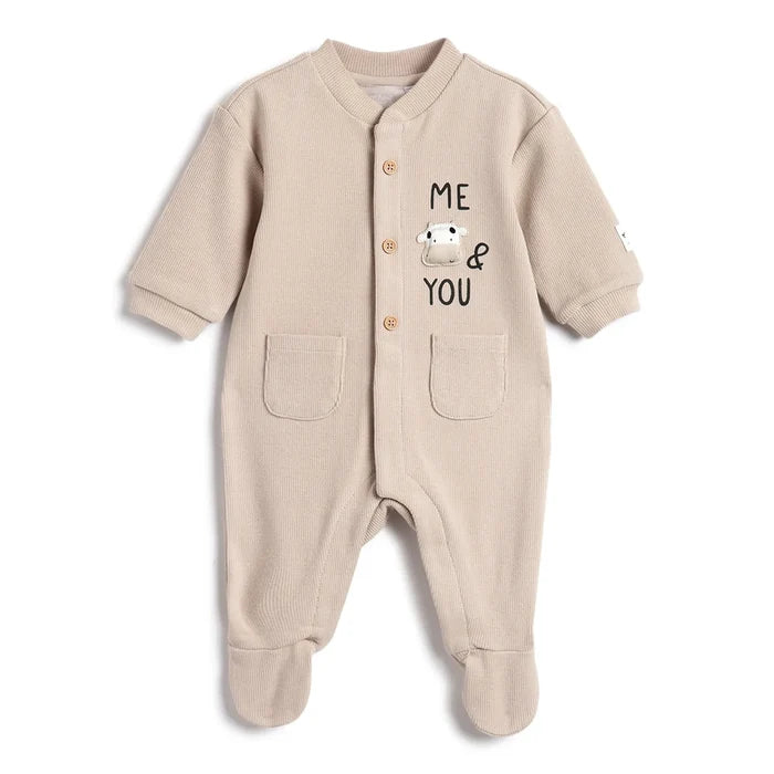 Infants Printed Front Opening Babysuit