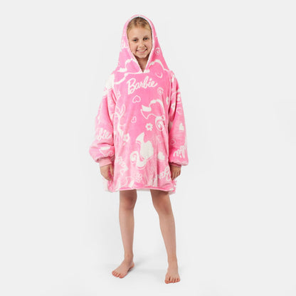 Kids Barbie Hoodie Blanket - Pink 🇬🇧