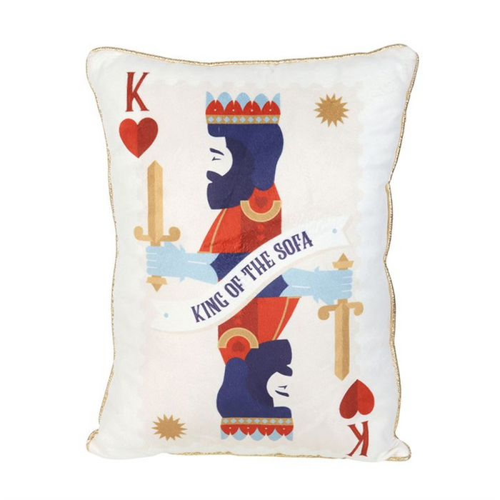 King of the Sofa Playing Card Cushion 🇬🇧