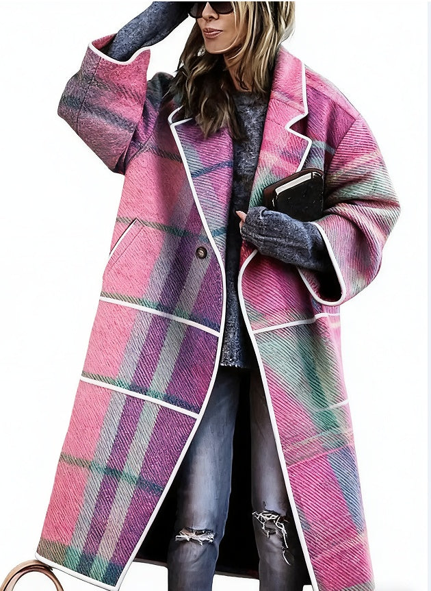 Lady's Multi -colour  Long-sleeved Coat 🇨🇳