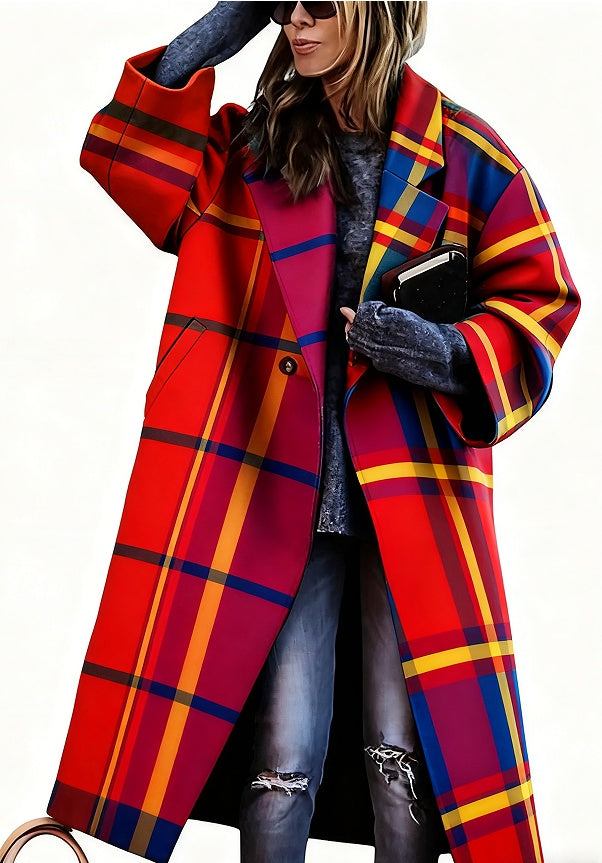 Lady's Multi -colour  Long-sleeved Coat 🇨🇳