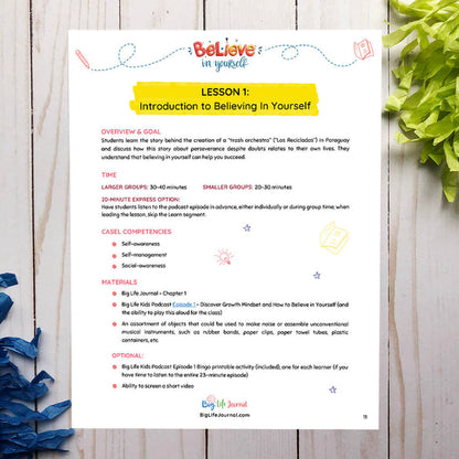 Lesson Plans PDF for Big Life Journal - 2nd Edition (ages 7-10)