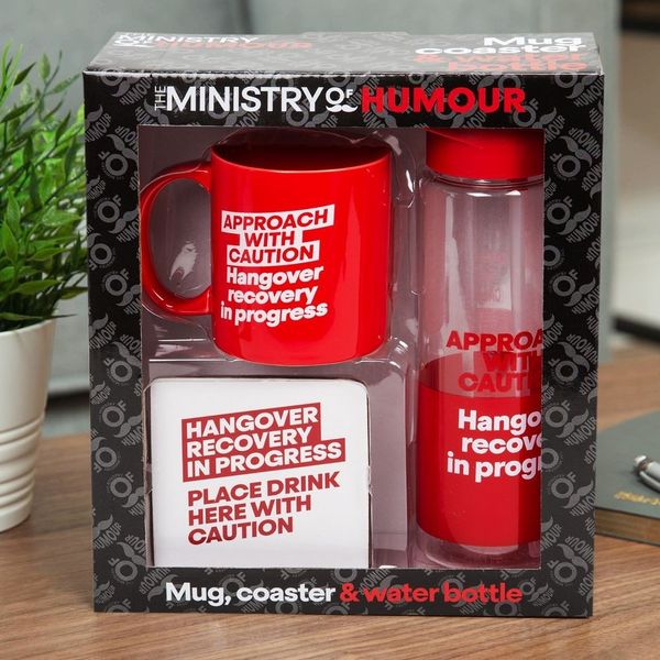 Mug, Coaster & Water Bottle Gift Set 🇬🇧