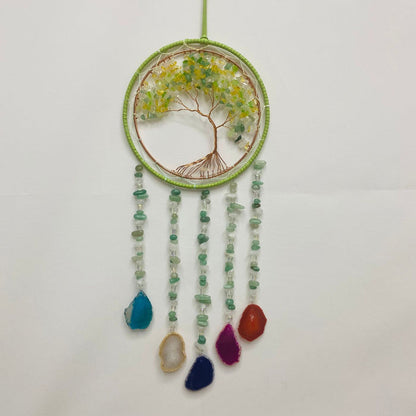 Multicolored Crystal Green Crystal Gravel Copper Wire Winding Pendant 🇨🇳