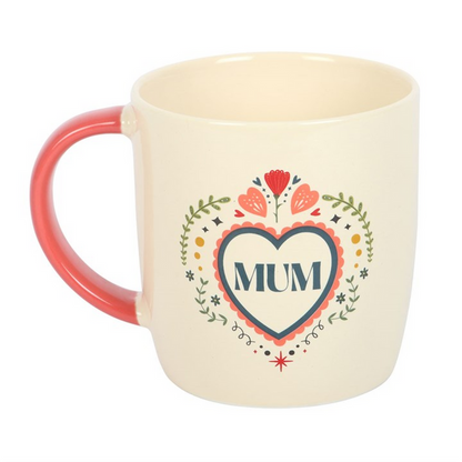 Mum Folk Heart Mug 🇬🇧