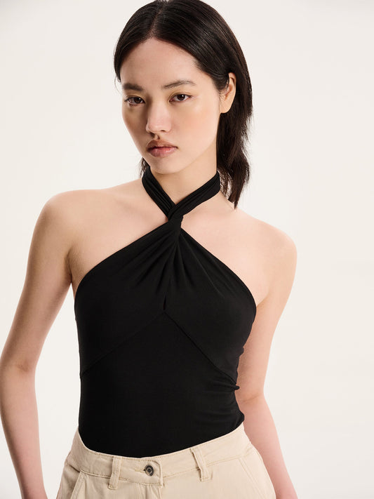 Nelson Halter Top in Black