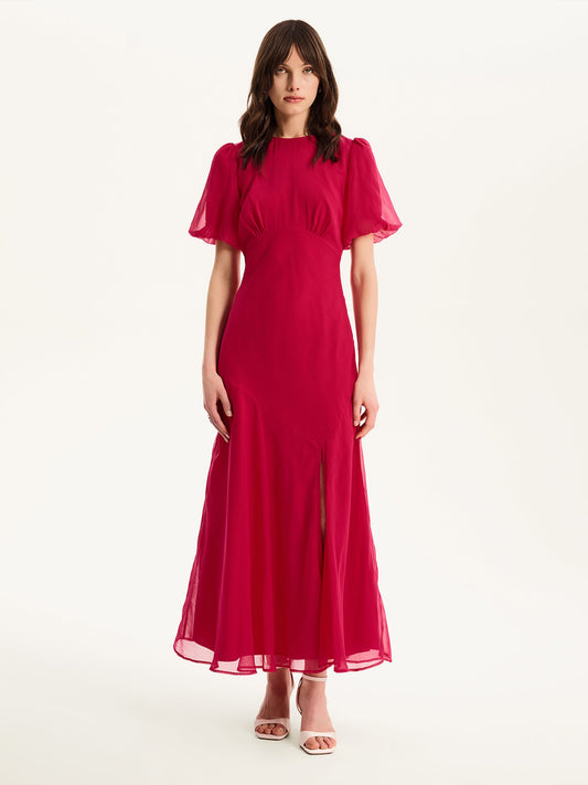 Nola Dress  in Magenta