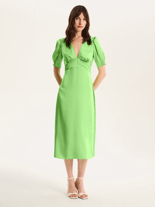 Odette Dress in Lime