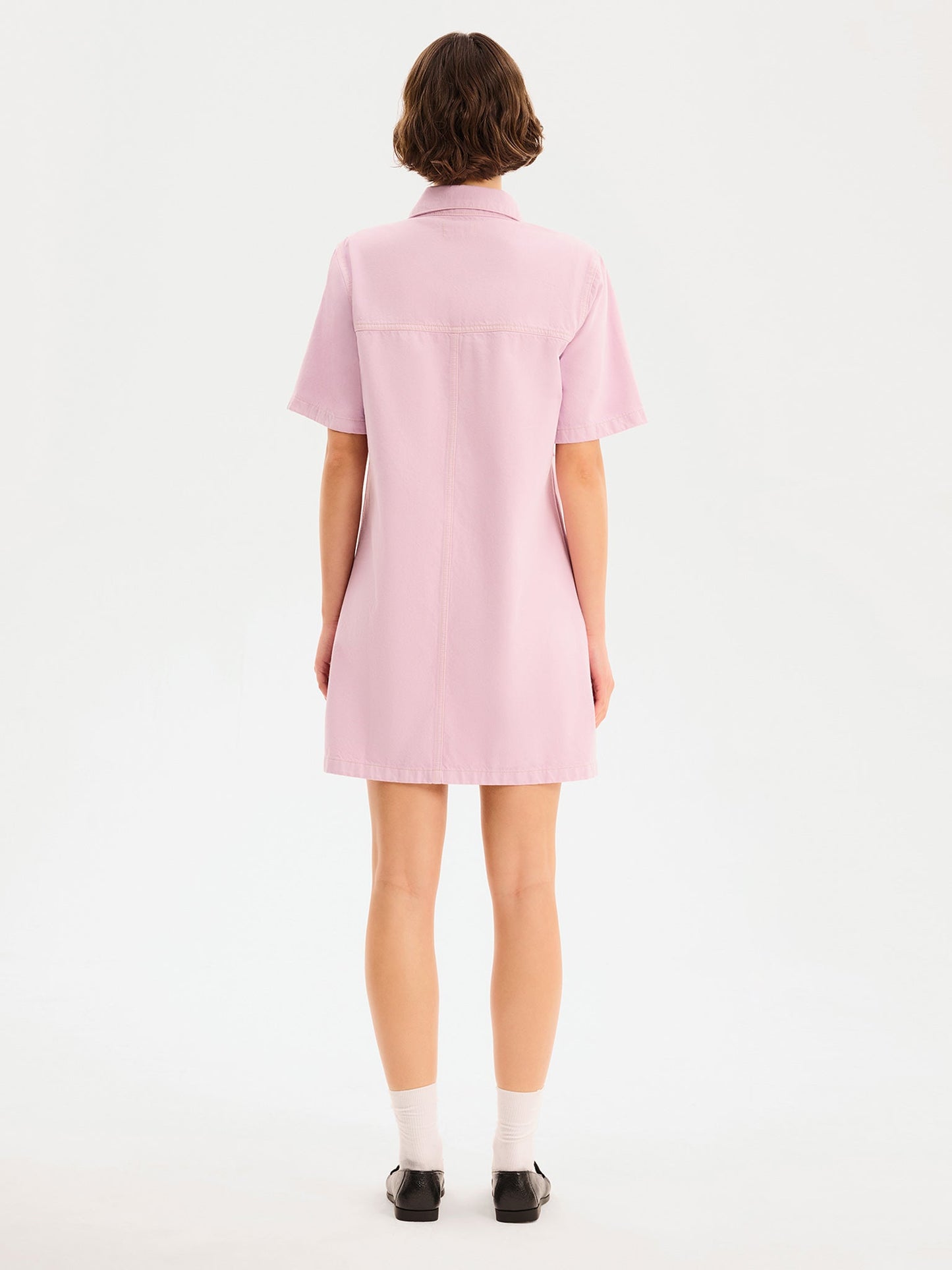 Olivia Denim Dress in Lilac