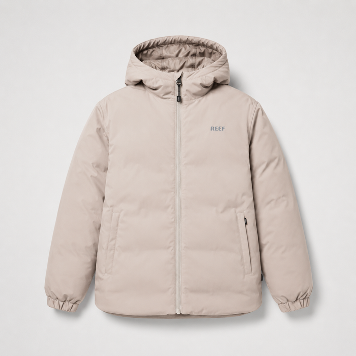 Parka Reef Women Puffer Full Zipper Beige